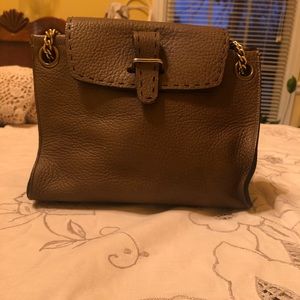 Small leather purse with chain handles
